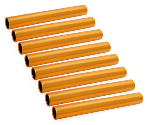 GOGO 8 Pieces Official Aluminum Track & Field Races Relay Batons-Orange