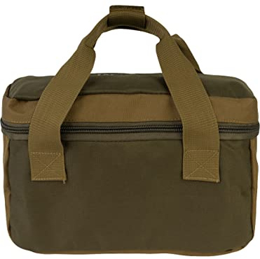 Jack Pyke Sporting Cartridge Zipped Carrier – 600D Cordura Cartridge Bag with Reinforced Base, Zipper Closure, Rubber Feet & Web Handles – Compact Ammo Bag for Clay Shooting & Hunting - Green