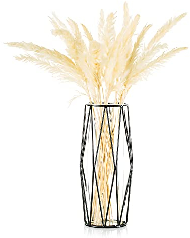 Vase à Fleurs En Verre Avec Support De Support En Métal Géométrique, Jardinière De Terrariums Cristallin, Vases En Verre Bud Pour Plantes Hydroponiques De Fleurs, Pièce Maîtresse Pour Le Mariage à Dom