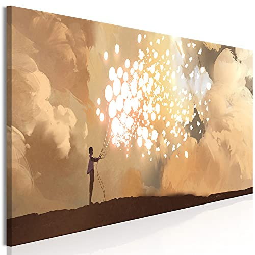 murando - Tableau Acoustique 135x45 cm 1 Partie - Décoration Murale Anti-Bruit Isolation Phonique Bureau Chambre Panneau Insonorisant Impression sur Toile - Abstrait h-B-0155-b-a