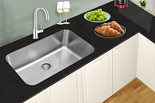 Omeere 75,5x46, Einbauspüle groß,Unterbauspülbecken, Edelstahl 304 Materialdicke 1,0 mm, Spüle eckig, Küchenspüle für Unterbau groß,Unterbauspüle, groß (Unterbauspüle)