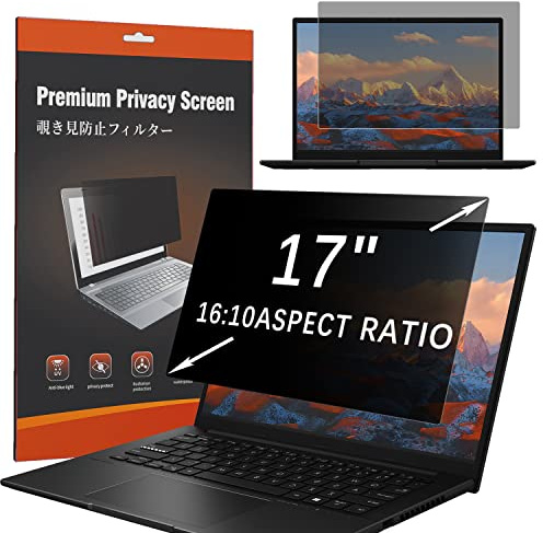 HaruYo 17 Pulgadas Filtro de Privacidad Premium, Filtro Privacy Screen Filter, Protector de Pantalla para Ordenador Portátil (17.3″ 16:10)
