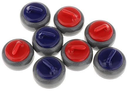 harayaa 8Pcs Tabletop Curling Game Pucks Shuffleboard Rollers Sliding Bead Games Sports Toy Traveling Family Kids Adults Friends Educational Toy