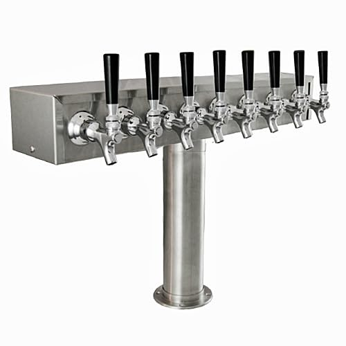 Bev Rite CTT8 Draft Beer Kegerator Box T Tower, 8 Faucets, Stainless steel