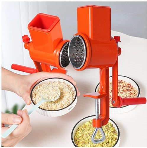 Macina per noci, macinino manuale per cereali, in acciaio inox, struttura regolabile, per risparmiare manodopera, per noci, caffè, cereali, semi, mais, spezie
