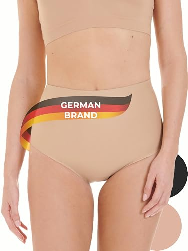 TONEST Shapewear - Intimo Snellente - Mutande Modellanti - Vita Media - Slip Contenitivo - Mutande Donna Pancia Piatta - Invisibile - Post Parto - 1100-MS-FC (38, Beige)
