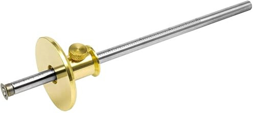 Wheel Marking Gauge Set for Woodworking-Metal Bar with Graduated Inch & MM Scale, Essential Wood Marking Tool Kit for Carpentry