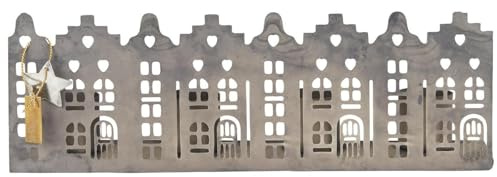 IB Laursen Kerzenhalter HAUSFASSADE Grau für 4 Kerzen 19 cm Kerzenständer