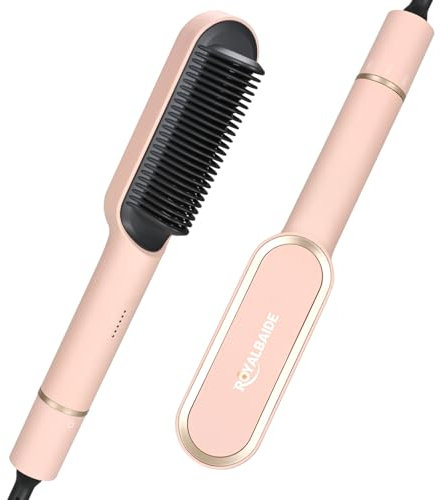 Glättbürste für Haare, 5 Temperatureinstellungen, 30 Sek. schnell aufheizender Glättkamm, Verbrühschutz und automatische Abschaltung, Glättbürste für den Salon zu Hause