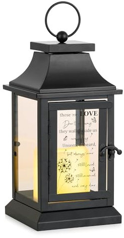 Romadedi Memorial Gifts Candle Lantern - LED Grave Lantern Sympathy Funeral Remembrance Bereavement Condolence Gift for Loss of Loved One Mom Dad Husband Son Pet Lovers