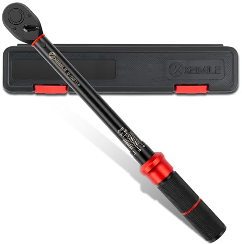 XEIMILE 1/2-Inch Drive Click Torque Wrench-10-150 Ft-Lb for Car Motorcycle