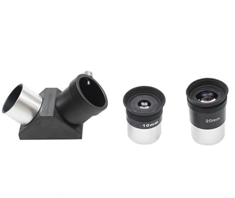 10mm 20mm Oculare 1.25 90 gradi Prisma raddrizzatore Adattatore diagonale Set for telescopio Ricambi per telescopi astronomici