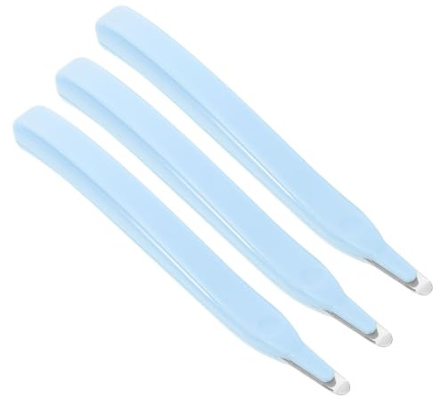 ULTECHNOVO 3pcs Pen-Type Staple Remover Set, Flat Metal Nail Removal Tool for Office, School, and Home Use, Portable Handheld Staple Pullers in Light Blue