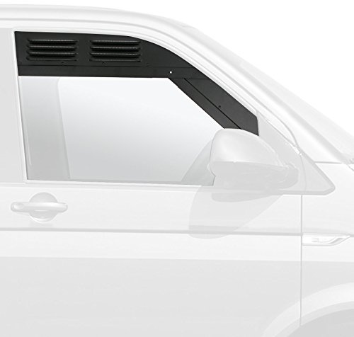Grille d'aération HKG compatible avec tous les bus T5 et T6 à partir de 2004, aluminium, filet à insectes intégré, noir