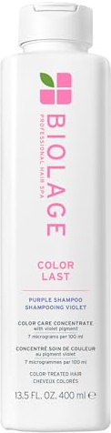 Biolage Color Last Purple Shampoo - pH Balancing Shampoo for Color-Treated Blonde Hair, Neutralizes Brass & Unwanted Warm Tones, Violet Pigments, Vegan, Paraben-Free, 13.5 Fl Oz, Packaging may vary