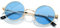 KANASTAL Gafas de Sol Redondas Azul Claro Polarizadas Hombre y Mujer Clásico Metálico Blue Round Sunglasses UV400 - Cristal Azules con Montura Doradas