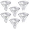 LedWekei Bombillas halógenas Gu5.3, bombilla halógena mr16 12v 50w, bombillas de luz blanca cálida regulables 2700K (paquete de 6)
