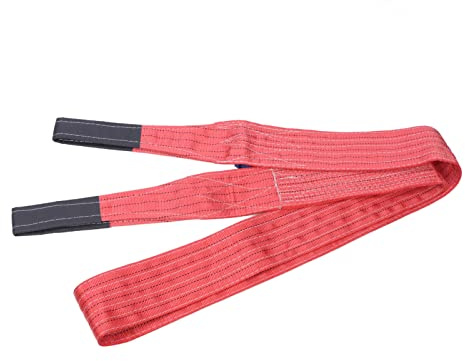 Cinghia di Sollevamento per Rigging 5T, Imbracature Rosse, Cinghia di Sollevamento per Rigging Rossa Capacità di Superficie Portante Elevata 5T per Gru Industriale, Rotonda