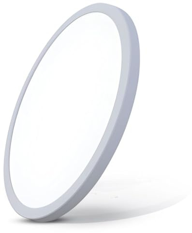 ENOVALITE Multitalent LED Deckenleuchte - Panel mit einstellbarem Lochmaß - 18W 1880lm - Einbau/Aufbau Aufputz - 3000K 4000K 6000K CCT einstellbar - rund Ø225x17mm