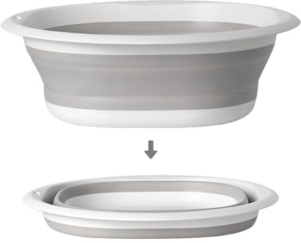 Bassine à vaisselle pliable - Panier en plastique silicone - Multifonction - Pour l'extérieur, les voyages, le camping - Économie d'espace - 2,5 l