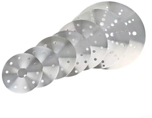 Plaque convertisseur à induction fabriquée en acier inoxydable, s'adapte parfaitement aux ustensiles de cuisine non magnétiques aux cuisinières (14,8 cm)