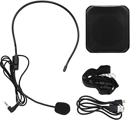 Operitacx Wireless Amplifier Portable Voice Amplifier Device Convenient Use for Teachers Coaches Black