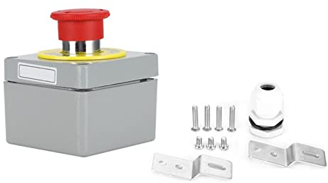 Fockety Scatola di Controllo Impermeabile IP66 a 1 Pulsante Lega di Alluminio Antipolvere per Uso Esterno 80x75x60 (80 * 75 * 60)