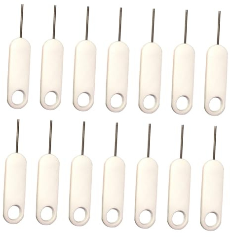 PRETYZOOM Estrattore Sim in Acciaio Inox e Plastica, Pin per Rimozione Scheda Sim Facile da Trasportare e Riduce Danni al Telefono, 20 Pezzi per Smartphone