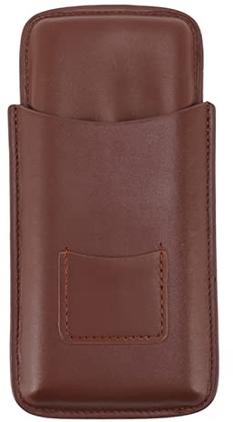 Cigarrfodral i läder 3 st Kapacitet Bärbar resehumidor Cigarrfodral för män för rökande älskare Presentask (svart eller brun) (Brown)