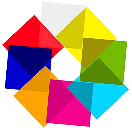 AIEX 120pcs Fogli Trasparenti Colorati, 19x19cm Transparency Sheets Caramelle Gelatine Colorate per Luci Fotografiche Transparency Film per Alimenti Decorazioni Artigianali Fai-da-Te (8 Colori)