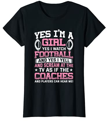 Girl Who Loves Football Lustiges American Football Fan T-Shirt