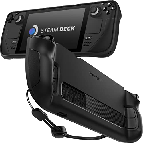 Spigen Cover Rugged Armor Compatible con Steam Deck LCD (2022) / Steam Deck OLED (2023) console - Nero Opaco