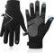 Winterhandschuhe Kinder Winter, Thermo Fleece Handschuhe Touchscreen, Elastisch Fahrrad Fussball Fahrradhandschuhe Für Klein Jungen Mädchen, Anti-Rutsch Winddicht Skihandschuhe Schwarz 8-10 Jahre