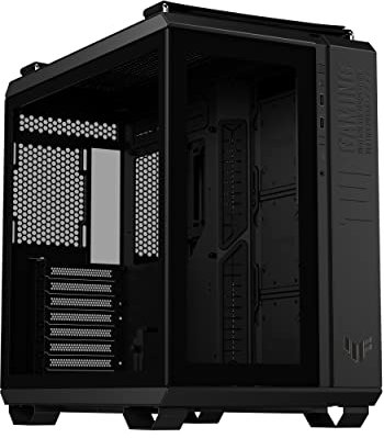 ASUS TUF Gaming GT502 ATX - Caja de computadora de Torre Media con botón RGB en el Panel Frontal, USB 3.2 Tipo C y 2 Puertos USB 3.0