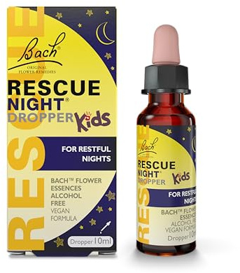Rescue Remedy Kids Restful Nights Dropper, for A Natural Night’s Sleep, Flower Essences, to Support Your Child and Promote A Calming Bedtime Routine, Alcohol Free, Alternative to Sleep Aid for Kids