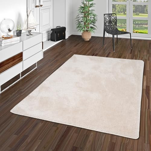 Snapstyle Tappeto Shaggy a Pelo Alto per Soggiorno e Camera da Letto Soffice e Lussuoso Emotion Miscela Beige