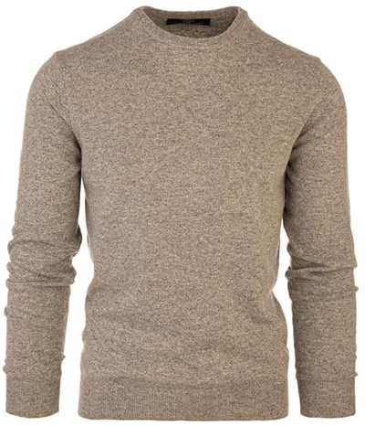 Cashmere Zone-Girocollo Maglione Uomo Pullover Invernale Manica Lunga Invernale Caldo in 5% Cashmere 25% Lana, 30% Viscosa e 40% Poliamide (XL, Grigio Melange)