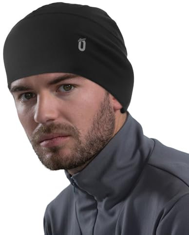 GEAR WEAR Fahrradmütze,Mikrofleece Dünnes nur 1mm Dicke Winddicht Leichte Weiche,Warme Sportmütze zum Joggen Ski Radfahren Snowboarden Laufmütze Motorrad Totenkopfkappe Winter