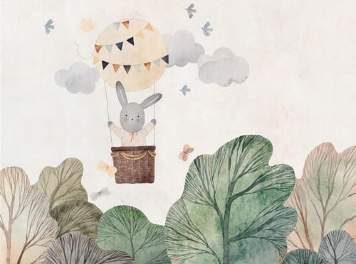 Livingwalls Papier peint photo 399051 pour chambre d'enfant en beige, vert, marron – Papier peint intissé de qualité supérieure avec motif sur 3,71 m x 2,80 m – Fabriqué en Allemagne