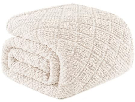 Whale Flotilla Manta Suave de Sofá, Mantas para Cama, Cálida y Mullida para Cualquier Temporada, 150 x 200 cm, Blanco