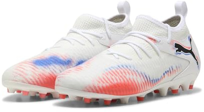 Puma Future 8 Match MG JrSoccer - Tenis Unisex para niños, Puma Blanco Puma Negro Rojo Brillante, 31 EU