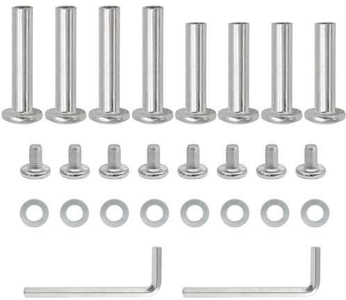 Qjaiune 8 tornillos para ruedas de patinaje en línea, tornillos de rodamiento de patines de 6 mm de diámetro exterior de 30 mm y 35 mm, tornillos de repuesto para ruedas de patinaje, tornillos de