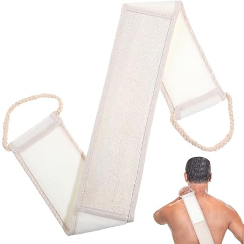 JJUNW Luffa Schwamm Rückenscrubber, Rückenschrubber für Dusche, Doppelseitige Badebürste for Body Scrubs Vollständiger Rückenwascher für Baden und Entfernen von Schmutz