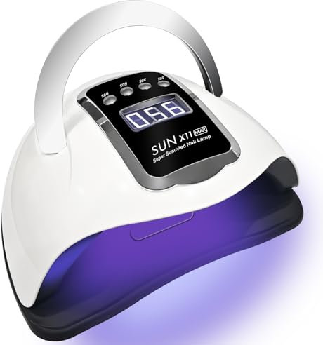 280W UV Lampe für Gelnägel,Led Lampe Nägel mit 4 Timer-Einstellungen,Schnell Nageltrockner mit LCD Display,für Alle UV Gel Nagellack,für Anfänger Selber Machen Heimsalon