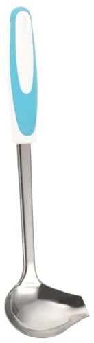 SOLUSTRE Cucchiaio per Salsa in Acciaio Inossidabile Antiscivolo con Beccuccio Accessorio per e Salse Utensile per Preparazioni Gourmet