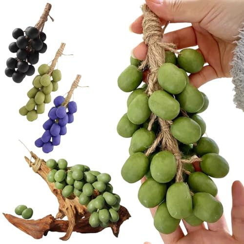 Savon raisin sur corde – Savon de raisin sur corde – Savon de raisin naturel fabriqué à la main sur une corde en forme de grappe de raisin sur corde pour homme et femme (vert, 20 pièces)