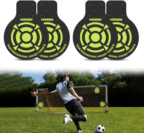 Hikeen 4-Piece Football Goal Target Set – 5mm PVC Training Aids for Shooting Accuracy, Includes Storage Bag