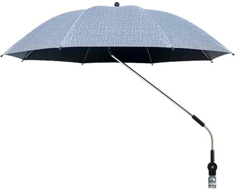 Ombrellone Per Passeggino SPF 50+ - Protezione UV Universale Con Morsetto | Cappottina Parasole Extra Large Girevole A 360°, Protezione Esterna Ad Alta Copertura Per Culle E, Attrezzatura Da Viag