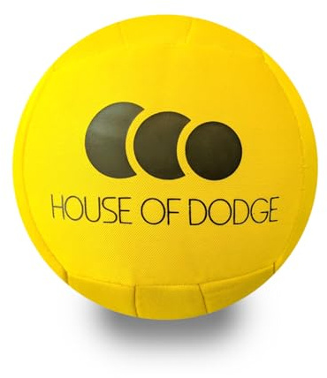 House of Dodge - Cloth Dodgeball, Pack of 5 - Anti Sting Dodgeball for Schools, Sports Halls, Clubs or Tournaments - Soft Polyester Outer, Durable Butyl Bladder - British Standard Sizes