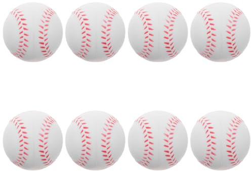 Kisangel 8 weiche PU-Baseballbälle fürs Training | Schwamm-Softbälle für Indoor-Spiele | Leichtes Schlagball-Set (2,56 Zoll)